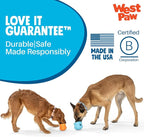 WEST PAW Zogoflex Toppl Interactive Treat Dispensing Puzzle Dog Toy for Mental Stimulation & Enrichment-Holds Kibble & Treats-Lickable, Freezable & Dishwasher Safe-Made in USA-Large-Cardinal Red