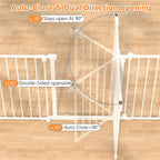 199" Extra Wide Baby Gate, Play Yard Child Safety Gate, Dog Gates with Auto-Close Door, Double Locking System for The House Doorways, Fireplace, Kitchen, 8-Panels, 30" Tall