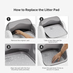 Litter Pad for Autoscooper 12, Waterproof Scratch-Resistant Non-Stick Pad, 15.39 x 13.74 Inches, Fit for Autoscooper 12 Self-Cleaning Litter Boxes, 2-Pack（ Not Compatible with Autoscooper 11 ）