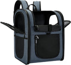 Apollo Walker Dog & Cat Carrier Backpack for 4-18lb Pets - Ventilated Safe Design with Padded Back Support, Breathable Mesh Pet Backpack for Hiking, Travel, Outdoor (Navy)