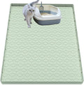 Cat Litter Mat, Silicone Large Cat Mat for Litter Box - 40x28 in, Waterproof & Non-Slip, Durable & Easy Clean, Green