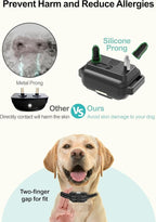 Dog Training Collar with Remote - 2 Pack Shock Collar for Medium Large Dogs | 2600 ft Range, IP65 Waterproof, Flashlight, Beep Vibe Adjustable Static Modes for Recall Guide, Train Sit, Bad Dog Behaviors