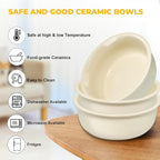 Ceramic Dog Bowls with Non-Skid Stand, Elevated Feeding Bowl for Medium Large Dogs,Raised Food and Water Dish Set, Dog Pet Feeder (11'' Tall-56OZ-Cream White)