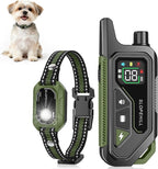 SLOPEHILL Mini Shock Collar for Small Dogs 5-30lbs,Featuring No Shock Mode | 4200FT Dog Training Collar with Remote, IPX8 Waterproof e Collar with Beep,Vibration,Safe Shock,Light,No Shock Modes (Green)