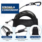 Snagle Paw Dog Leads for Yard 50FT-1000LBS Break Strength,Heavy Duty Tie Out,Run Cable for Medium Large Dogs with Swivel Lockable Hook & Spring,Chew Proof Chain for Outside
