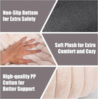 Cat Beds for Indoor Cats, 2 in 1 Cat Cave Bed Kitten Bed for Small Pets, Small Dog Bed with Cover, Pet Bed for Puppy and Kitten with Anti-Slip Bottom-Beige Pink-24 inches