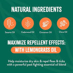 TropiClean Natural Flea & Tick Max Strength Shampoo & Bedding Spray Bundle, Dog Shampoo, Flea & Tick Treatment Protects & Repels - Made in USA