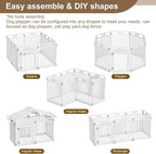 Pet Playpen with Door Dog Playpen Foldable Puppy Playpen for Puppies and Small Dogs 8-Panels Easy Assemble Easy Storing for Indoor and Outdoor (8 Panels)
