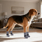 KOOLTAIL Anti Slip Dog Socks for Hot/Cold Pavement to Prevent Licking Paws, Paw Protector&Dog Boots with Grippers for Hardwood Floors,Traction Control No Twist Booties for Small Medium Large Dogs SM