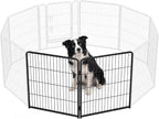 NEWBULIG Dog Playpen for Indoor 32 Inch 2 Panels - Portable Heavy Duty Metal Pet Exercise Pen, Foldable Small Medium Dog Puppy Playpen Fence for Outdoor RV, Camping, Yard, Garden