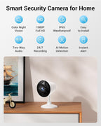 Rocktone 5G & 2.4G Indoor/Outdoor Security Camera for Home, Baby/Elder/Dog/Pet Camera with Phone App, WiFi Camera w/Spotlight Color Night Vision 2-Way Audio