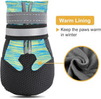 Dimicoo Water-Resistant Dog Boots for Medium Large Dogs,Non-Slip Dog Shoes for Winter Snow,Lightweight Paw Protector for Cold Pavement,Soft Dog Booties for Outdoor Walking Indoor Hardfloors