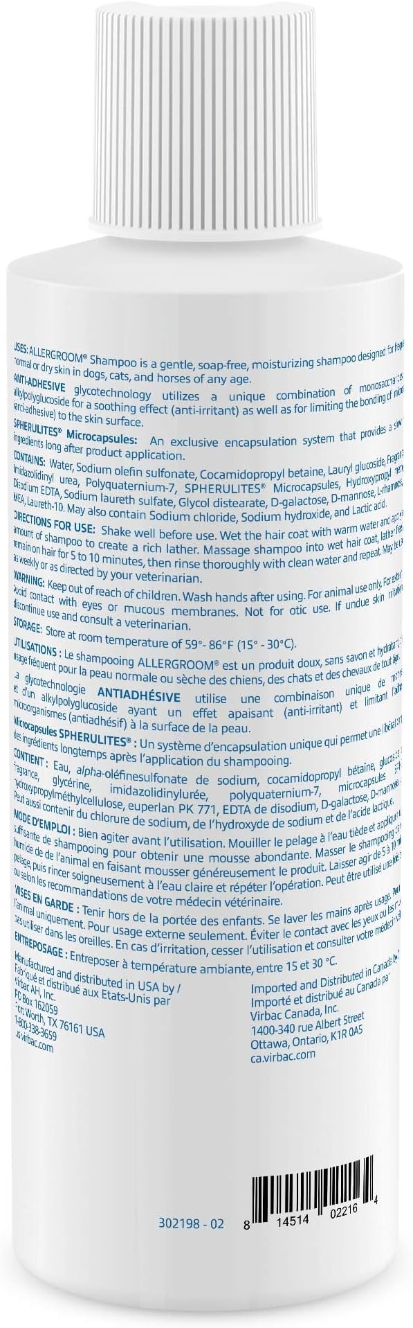 Allergroom Shampoo for Dogs, Cats & Horses - for Normal or Dry Skin