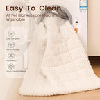 Couch Cover for Dogs Washable, Non-Slip Pet Couch Covers for Sofa, Fuzzy Dog Couch Cover Blanket, Thick, Soft, Plush Couch Cushion Covers for Sofa Protector (White, 23.6" x 47.2"/60 x 120cm)