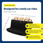 PetSafe Happy Ride Quilted Dog Car Seat Cover, Bench, Black | Seat Cover for Back Seat, Scratch-Resistant, Adjustable Straps and Elastic Panels, Machine Washable, Seatbelt Access Zippers