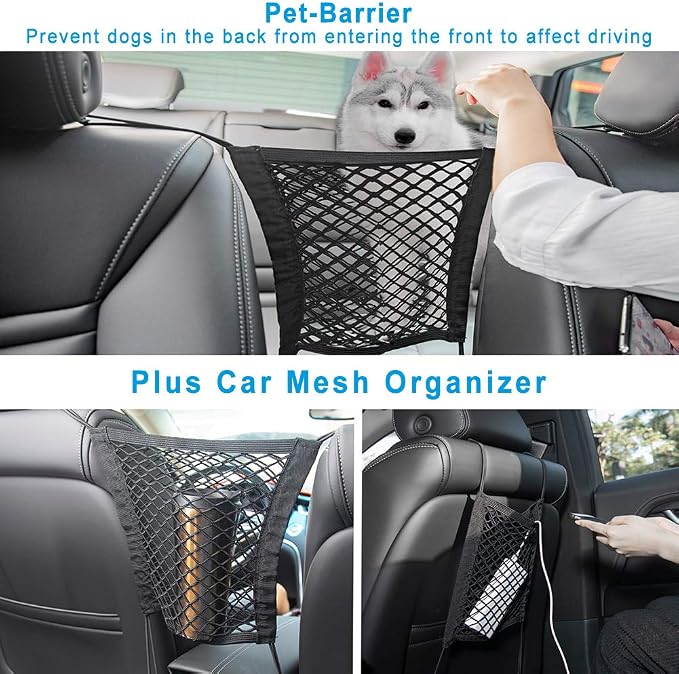 Bark Lover Deluxe More Durable Waterproof Backseat Protector, High Heat Resistant and Nonslip Back Seat Cover for Dogs Kids, Universal Size Fits Cars, Trucks, SUVs