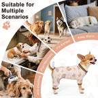 Bienbee Dog Pajamas, 4 Pack Adjustable Onesies for Small to Large Dogs XS | Dog Shedding Suit with Soft Fabric, Breathable & Stretchy, and Adjustable Back Length for Sleeping Lounging and Daily Use