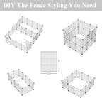 LURIVA Small Animal Playpen, Guinea Pig Cages, Pet Playpen, Rabbit Cage,Small Animal Cage, Puppy Kitten Dog Playpen, Indoor Outdoor Portable Metal Wire Yard Fence,15 X 12 Inch, 28 Panels, Black