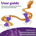 Kseroo Indestructible Dog Toys for Aggressive Chewers: Bacon Flavored Hard Nylon Bone Chew Toys, Tough Dog Chew Toys for Large Dogs, Dog Toys to Keep Them Busy for Medium Large Breed, Purple