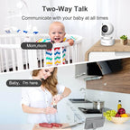 HelloBaby 4.3'' Video Baby Monitor with 30 Hours Battery, Remote Pan-Tilt-Zoom Baby Monitor No WiFi, Baby Monitor with Camera and Audio, Night Vision, ECO Mode, Two-way Talk, 8 Lullabies, 1000ft Range | Remote Pan-Tilt-Zoom, Baby Monitor with Camera an...