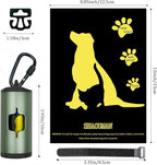 Metal Dog Poop Bag Holder w/Leash Clip|Durable Scratch-Resistant Aluminum|15 Bags+3 Accessories(Drak Green)