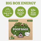 Pogi’s Dog Poop Bags with Handles – Extra-Thick, Leak-Proof, Large, Unscented, 900-Count