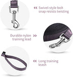 Hi Kiss Dog/Puppy Obedience Recall Training Agility Lead - 15ft 20ft 30ft 50ft 100ft Training Leash - Great for Training, Play, Camping, or Backyard(30ft,BL+PK)