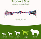 Dog Rope Toy for Large Dogs, Heavy Duty Chew Toys for Aggressive Chewers, Indestructible Durable Cotton Tug of War Rope Toys for Medium to Large Breed Teeth Cleaning