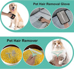 Carpet Rake for Pet Hair Removal - 60" Adjustable Long Handle Carpet Rake, 3 in 1 Reusable Pet Hair Removal Tool Kit, Cat Dog Fur Rakes Scraper Carpet Broom (White)