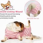 2 Packs Breathable Cotton Dog Recovery Suit for After Neuter Spay Abdominal Wounds Protector, Professional Anti-Licking Onesies for Male Female Pets Surgery Bandages, 2XL Textured Pinky White