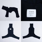 D Doggy Star Italian Greyhound Clothes Stretchable Onesie Whippet for Dog (2XL,Ribbed Black)