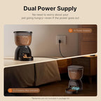 Automatic Cat Feeder with WiFi, Timed Cat Dry Food Dispenser for Cats Dog | 5L Capacity, App Remote Control, 5G&2.4Ghz, Dual Power, 10 Meals 1-15 Portion Programmable, Sealed Food Tank