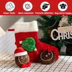 Hollypet Christmas Squeaky Hide and Seek Dog Toys for Small and Medium | Interactive Plush Stuffed Dog Squeak Toys for Small Medium Sized Dogs and Non-Aggressive Chewers, Puppy Teeth Clean Chew Toys
