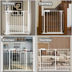Fairy Baby Extra Wide Baby Gates 71.7-76.3 Inch, Auto Close Child Safety Gates for Stairs Banister Doorways Hallway,Indoor Safety Child Gates for Kids or Pets | Metal Child Safety Gates for Stairs Doorways Hallway, Indoor Walk-Thr Dog Gates for Kids or...
