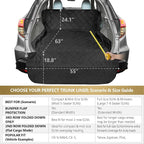 F-color SUV Cargo Liner for Dogs - Heavy Duty Cargo Cover for Mid-Size SUVs | Water Resistant, Bumper Flap, Non-Slip Mat, Car Trunk Dog Car Seat Cover Prevents Scratches Pet Hair Mud Dirt for Sedans Vans