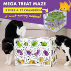 Cat Amazing MEGA – Cat Treat Puzzle Box – Interactive Food Maze – Cat Puzzle Feeder – Treat Box for Indoor Cats – Enrichment Food Toy – Best Cat Toy for Cats!
