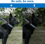 Mayerzon Martingale Collar No Pull for Small Medium Large Dogs | Black, L | Reflective, Patented Anti Pulling Dog Collar for Walking Training, Buckle, Adjustable, Safe for Night Walks, 2.5mm Links