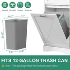 kepptory 37" High Dog Feeding Station with Storage Drawer, Pet Organizers and Storage Adjustable Shelf, Dog Feeder Station, Pet Storage Cabinet for Cats and Dogs (White)