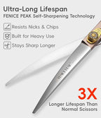 Professional Curved Dog Grooming Scissors 7.5'' Rose Gold 440C Stainless Steel Pet Cutting Shears Safety Trimming Shearing for Dogs Cats