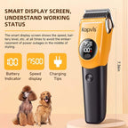 Dog Clippers for Grooming Thick Hair with LED Light,Cat Shaver,and Sheep Shears for Thick/Matted/Knotted/Fine/Curly Hair,Works with or Without Power Cord