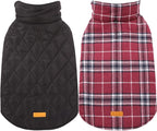 Kuoser Warm Dog Coat, Waterproof Dog Jacket for Extra Large Dogs, Red 3XL | Adjustable Durable XXXL Doggie Winter Coat Reversible Puppy Cold Weather Apparel for Large Breed