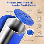Newget 20lb Airtight Stainless Steel Dog Food Storage Container with Scoop | Airtight, Sturdy, Moisture-Proof, Large Metal Cat & Dog Food Container with Lid, Prevents Pets from Opening, Easy to Clean