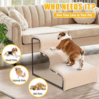 3-Step Pet Stairs with Soft Cushions for Small & Medium Pets Easy Climbing to Bed, Chair, Sofa, Windowsill Sturdy & Safe Design (Pet Stairs Only)