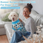 Kuoser Dog Recovery Suit After Surgery, Spay Neuter Surgical Suit for Dogs | Post Surgery Anti-Licking Dog Onesie Protects Wounds and Incisions, E-Collar & Cone Alternative Bodysuit for Female Male Dogs