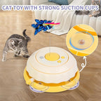 Interactive Cat Toys for Indoor Cats, Kitten Toys for Indoor Kittens,Pink | Automatic Electronic Cat Toys for Bored Adult Cats, Stimulating Moving Cat Enrichment Toy, Hide and Seek Cat Games Toy
