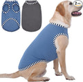 IECOii 2 Pack Dog Surgery Recovery Shirt Sleeveless Lightweight Dog Tshirt | T-Shirts with Stretch Fit,Gentle on Sensitive Skin,Anti-licking for Hot Spots,Shedding Control Tee,For Small to Giant Dogs