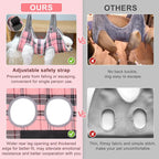 BEAUTYZOO Dog Grooming Hammock for Small Dogs/Cats, Nail Trim Restraint, XS | Dog Hanging Harness for Nail Trim, Adjustable Hook & Loop,Soft Neck Support &Dual Safety Straps for Stress-Free Grooming,Pink