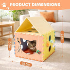 34Pcs Feather Wand Catnip Toy Set, Kitten Toys with Soft Pillow and Chew Rope, Interactive Cat Toys for Indoor Cats, Cat Play Set with Springs Balls and Bells
