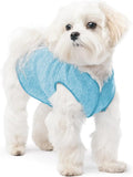 Goldpaw Dog Sun Shirt with UV Protection - Lightweight, Cooling Sun Protection Clothing for Small Dogs - Reduce Heat Absorption - Made in the USA - Machine Washable - Ocean Blue - Size 8