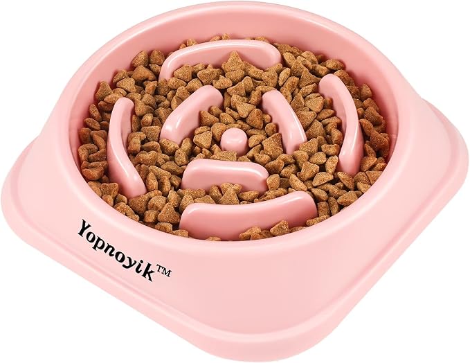 Slow Feeder Dog Bowls for Large Dogs | Non-Slip Base, Anti-Choking Design, Reduces Bloating & Overeating, Easy to Clean, 4 Cups